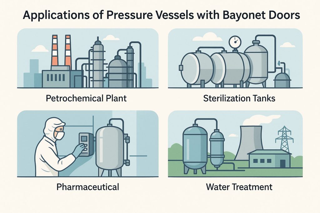 مخزن تحت فشار با درب بایونیت اتوماتیک مخزن تحت فشار با درب بایونیت اتوماتیک