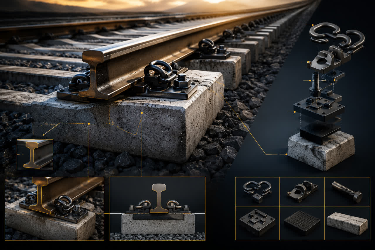 سیستم اتصال ریل به تراورس چیست؟ معرفی کامل پاندرول (Pandrol)، ووسلو (Vossloh) و K-Vossloh